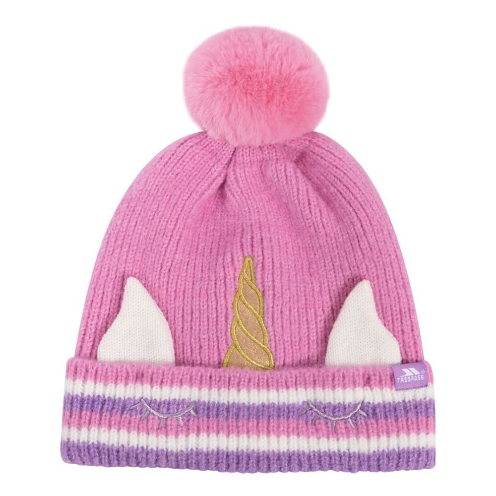 Trespass Girls Magic Horn Fleece Lined Beanie / Light Pink